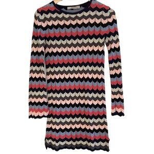 ASOS Multicolor Chevron Knit Sweater Minidress